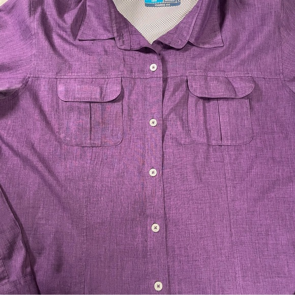 Magellan Fish Gear Purple Vented Fishing Shirt L - Picture 6 of 10